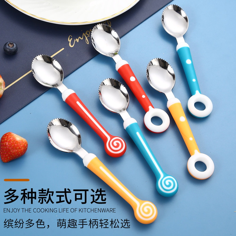 304不锈钢刮泥勺辅食勺子图片