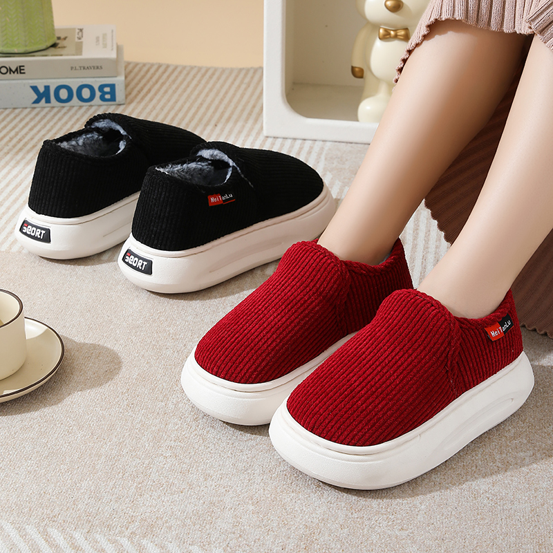 冬天厚底软底防滑保暖加厚毛绒男女款情侣包跟棉拖鞋家居鞋大棉鞋