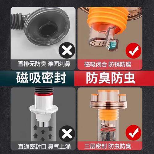 适配九牧 防返臭密封塞防臭圈厨房洗菜盆止逆阀排水封口盖下水