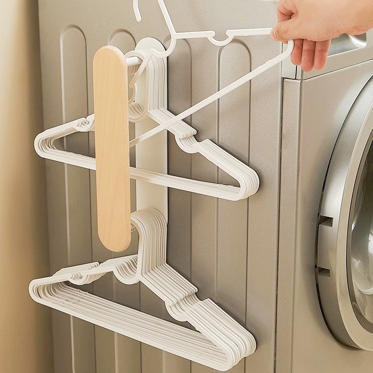 阳台家居原木风卫生间挂衣架子收纳整理神器壁挂式小百货日用品