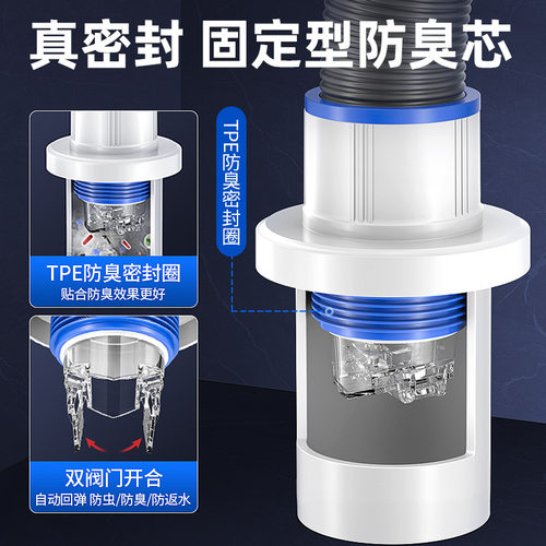 适配九牧 防返臭密封塞圈地漏厨房洗菜盆止逆阀排水下水管道封口