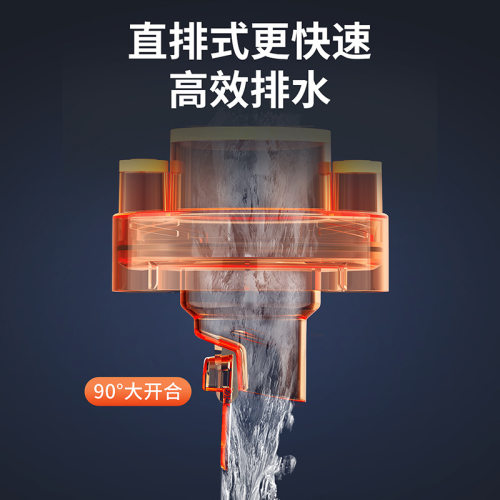 适配九牧 厨房下水管三头通集成防臭神防返臭三通排水道接头