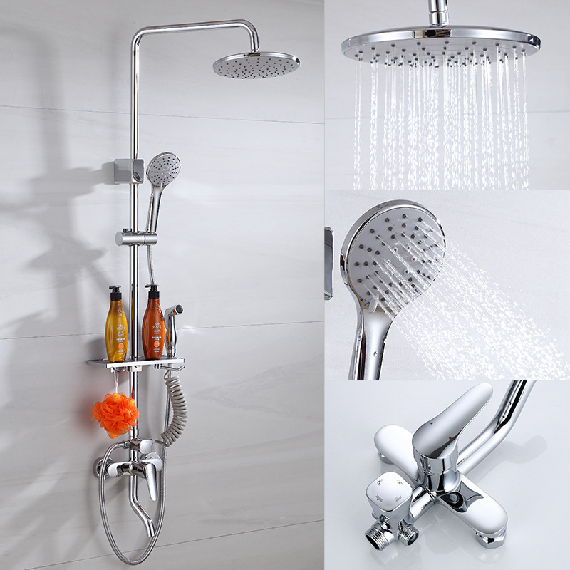 天王卫浴 特价款三档四档淋浴花洒套装 铜体带喷枪妇洗器