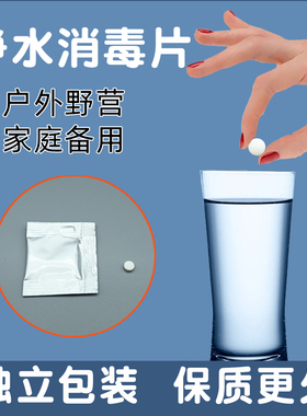户外应急饮用水消毒剂净水片泡腾片野外求生装备用井水净化漂白粉