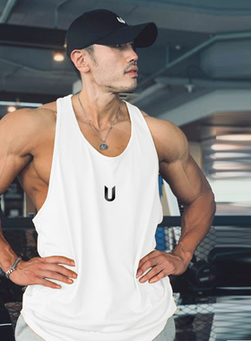 肌肉工字背心健身衣跑步撸铁上衣运动服宽松训练服男弹力透气