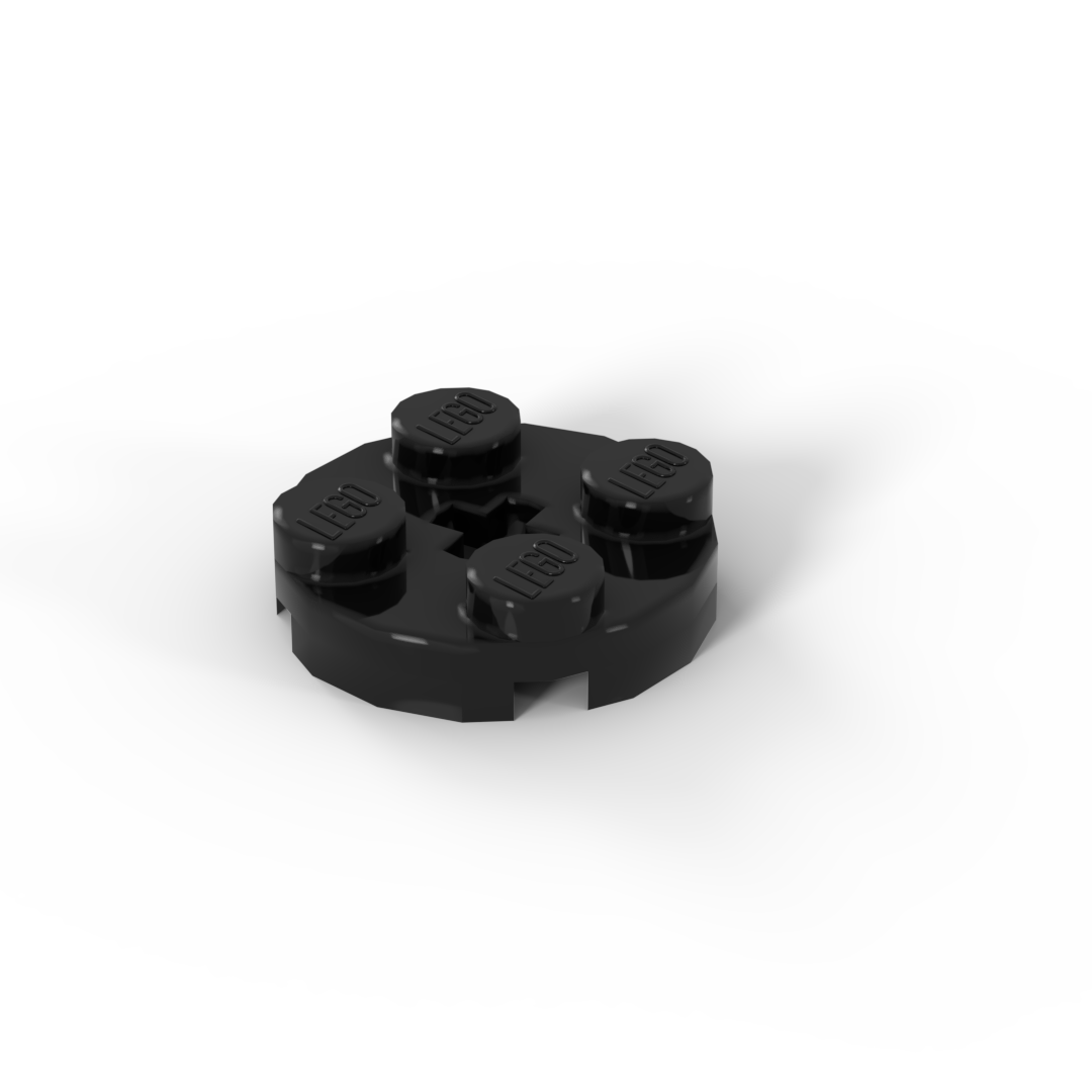 LEGO乐高正品零件板 2X2, 圆形  403226/4032  Black