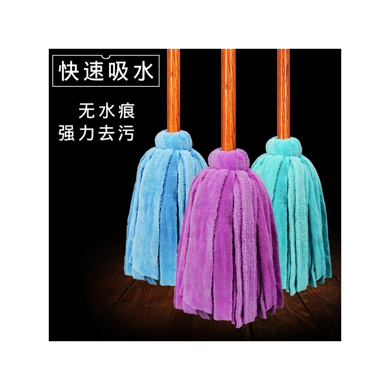 家用老式全棉拖把 純棉布木頭柄拖把 家用布條拖把 吸水拖把