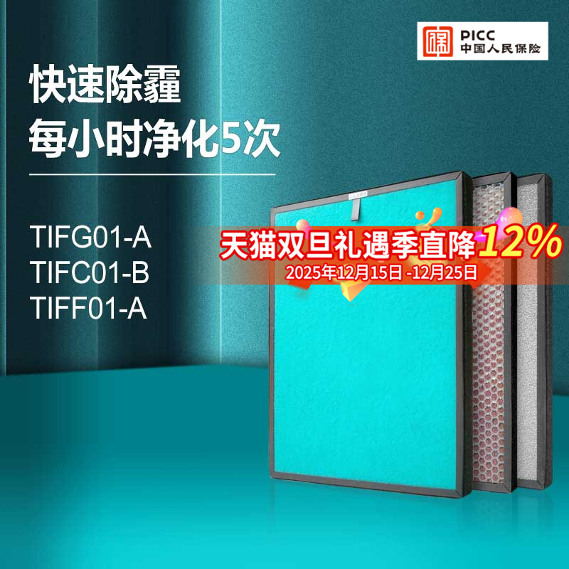 适配德国汉朗空气净化器滤网TIFG01-A/TIFF01-A贵族滤芯TIFC01-B