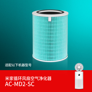适配小米米家循环风/风扇空气净化器净化机过滤网AC-MD2-SC滤芯