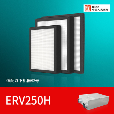 适配兰舍新风系统过滤网ERV250H初效中效高效滤芯除pm2.5HEPA