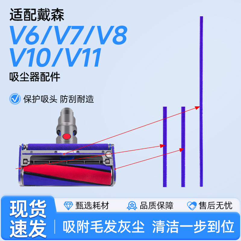 适用于dyson戴森吸尘器配件吸头软绒毛条V7V8V10V11毛边绒条维修,生活电器,吸尘器配件/耗材,淘宝优惠券,粉丝福利购,淘宝优惠卷