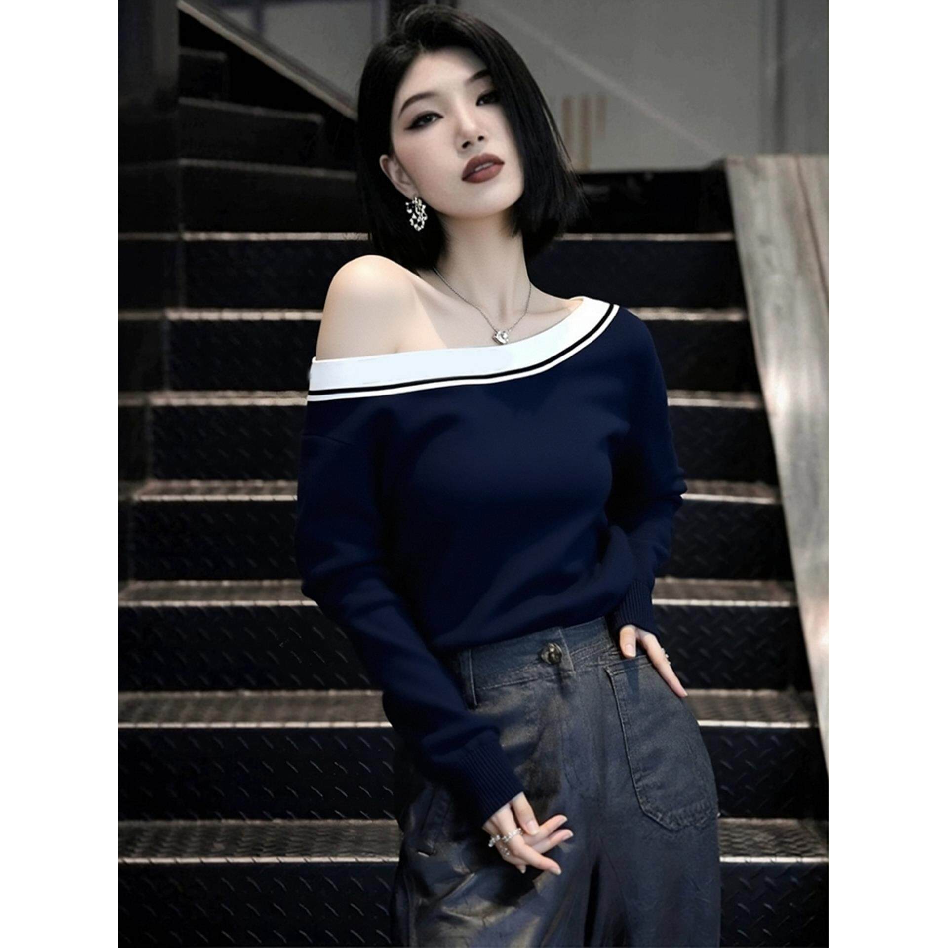 JOYIASS韩系穿搭上衣女装秋冬季2025新款外贸原单洋气减龄通勤斜