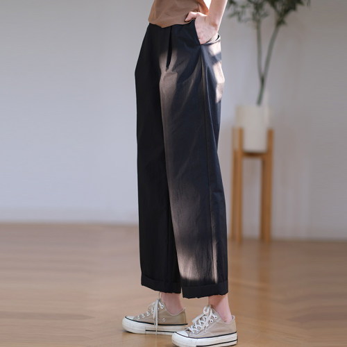 那禾新品高腰薄款九分裤休闲裤女NW52KM0242