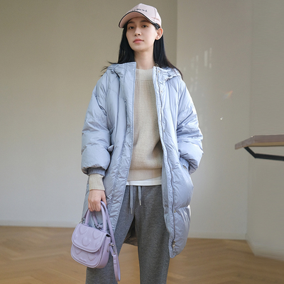 那禾新品厚款连帽白鸭绒羽绒服女气质减龄外套NW24RR1448