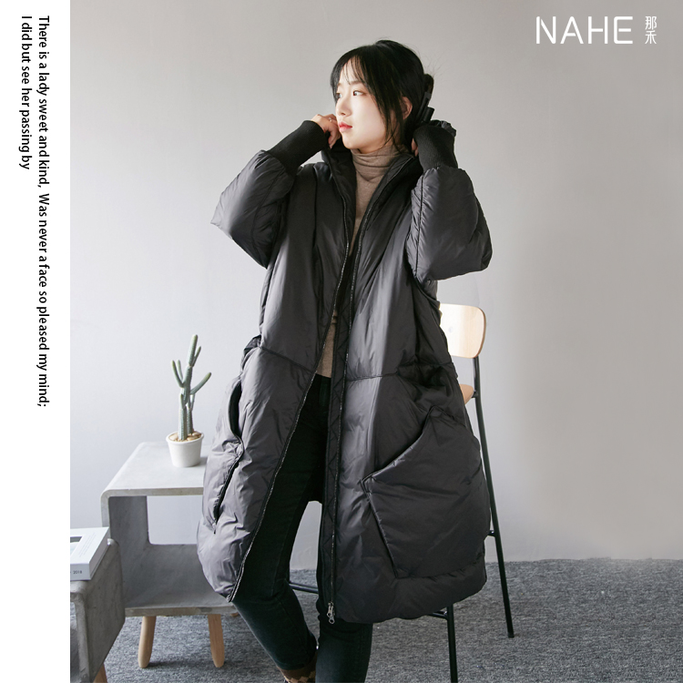 那禾街头锦纶中长款连帽