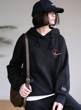 那禾新品连帽套头中长款卫衣女ND24VY1276