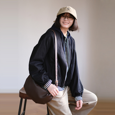 那禾新品棉感圆领短款休闲外套女NW61DM1957