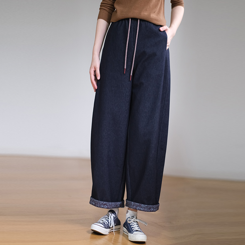 那禾新品松紧抽绳百搭香蕉阔腿裤女ND54KY5780