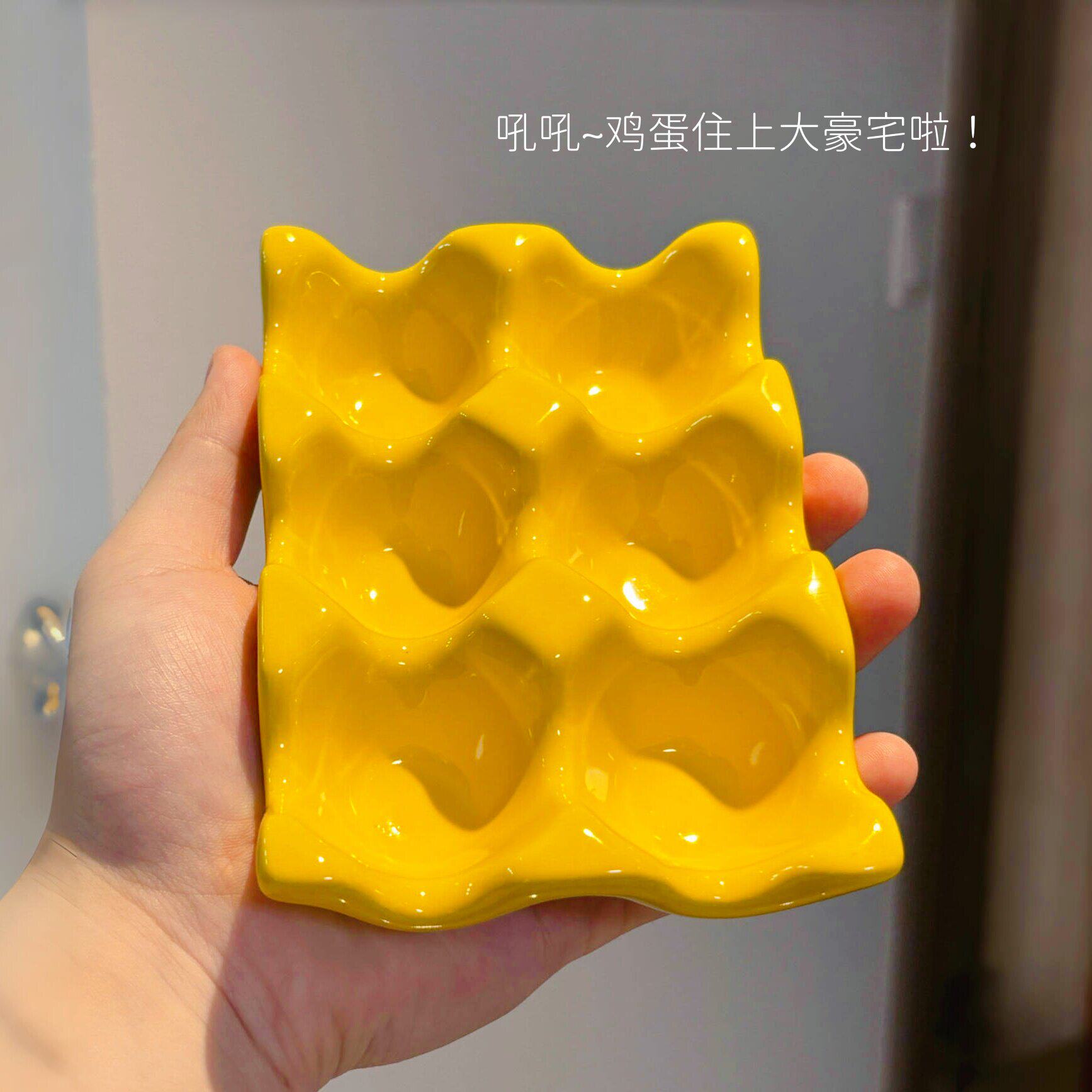 创意鸡蛋架子鸡蛋格收纳盒蛋盒子陶瓷蛋托家用厨房用具6格鸡蛋托