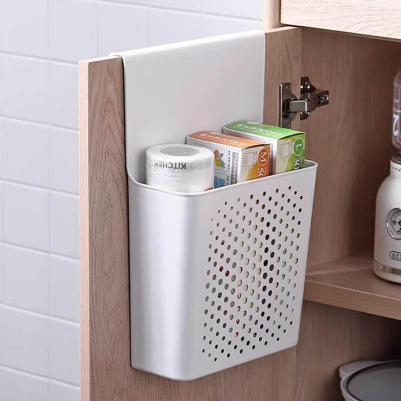厨房柜门内侧置物架收纳盒门后挂钩保鲜膜袋橱柜门挂篮神器收纳架,收纳整理,其他收纳篮,淘宝优惠券,粉丝福利购,淘宝优惠卷