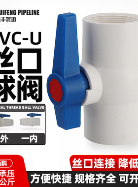 PVC双螺开关给水管配件PE双内丝球阀加厚PPR配件接头DN15DN20DN25
