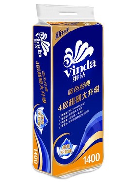 维达经典有芯卷纸4层140克10卷卫生纸巾V4069-A
