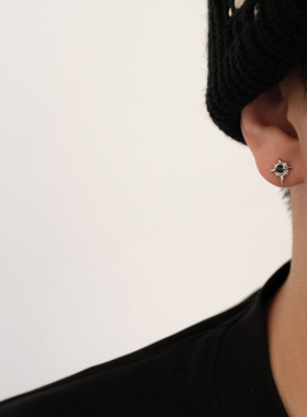 FourPin星芒耳钉潮流ins简约高级感百搭S925银针高街小众耳夹男女