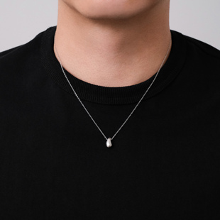 FourPin水滴项链小众设计感欧美Ins简约冷淡风百搭钛钢锁骨链男女