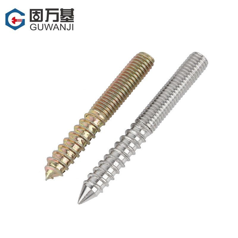 镀锌双头牙自攻螺丝家具沙发楼梯螺杆螺栓双头牙尖尾螺钉M6M8M10,五金/工具,螺钉,淘宝优惠券,粉丝福利购,淘宝优惠卷