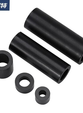 黑色ABS塑料隔离柱圆直通绝缘垫片硬间隔加厚垫高柱M5M6M7M8M9M10