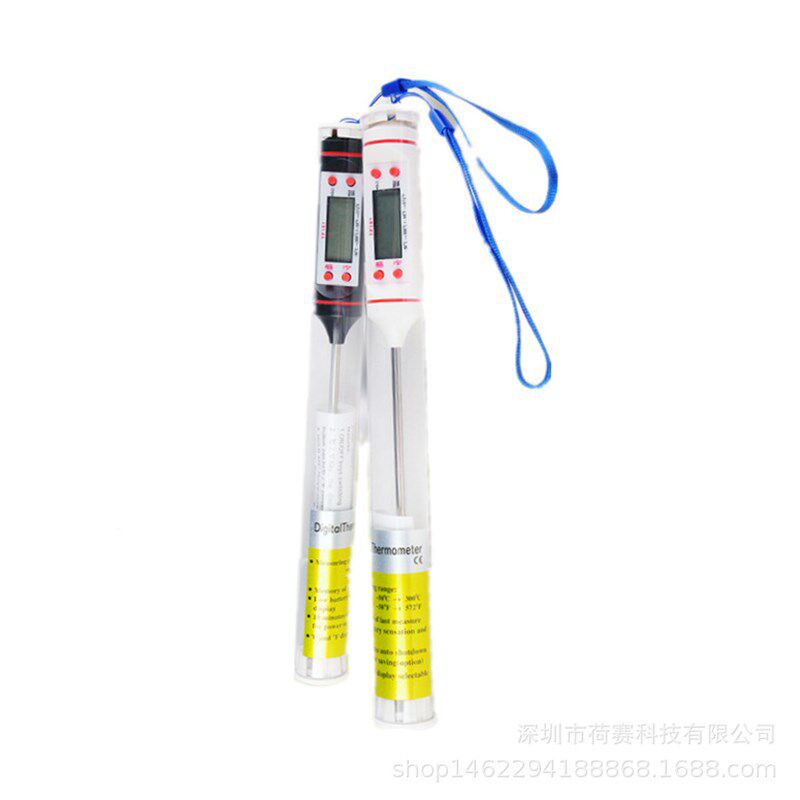 厨房油温计烧烤烘焙测温度电子食品针式液体I显示BBQ家居TP101黑