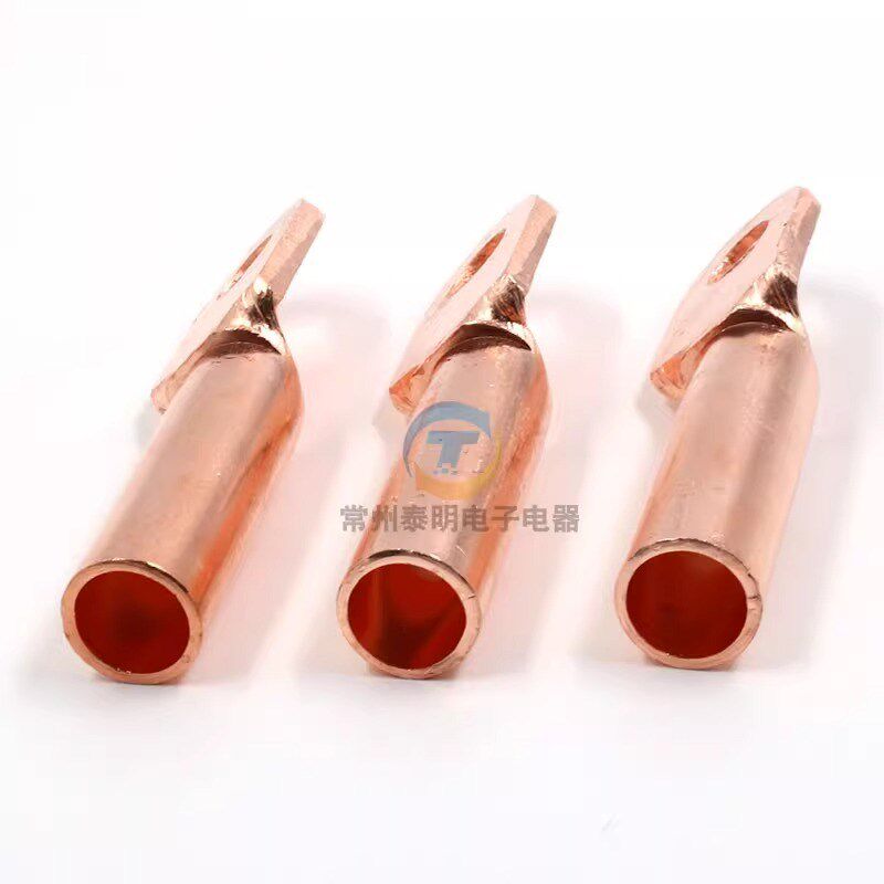 接线铜鼻子DT-120MM 平方电线线耳 堵油铜接头紫铜插簧