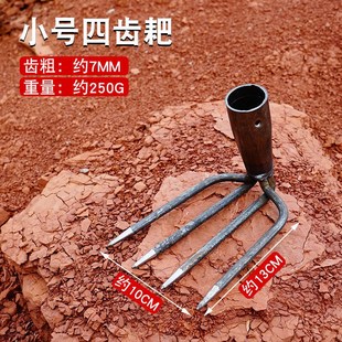 钢耙多齿耙子二齿三齿四赶海翻地铲草刨红薯花生除草家用抓钩