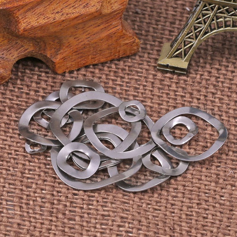 304不锈钢三波峰垫q圈波浪垫圈波形弹簧垫片弹性垫圈防滑垫片