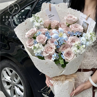 卓兰手撕花瓣东巴纸鲜花包装纸加厚木棉纸花店花艺手工diy材料