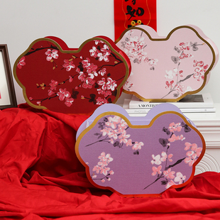 2025新中式抱抱桶如意锁花束空桶福桶插花手工diy材料花店用品