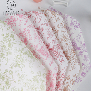 新款复古繁花花卉纸纸质高级感鲜花花束包花艺术纸花店用品材料