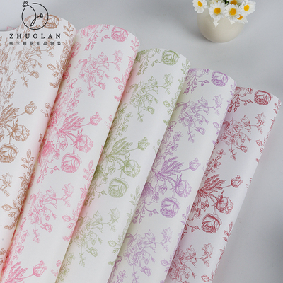 情人节午后红茶欧式复古繁花包装纸印花艺术纸花艺鲜花礼物包花纸