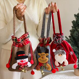 圣诞节创意苹果包装手提袋高级感平安夜礼物小礼品装饰糖果苹果盒