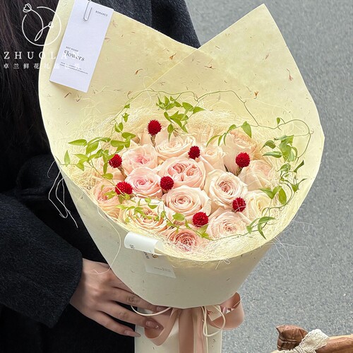 可手撕花瓣东巴纸纸鲜花包装纸加厚120克木棉纸真花瓣高级感包花