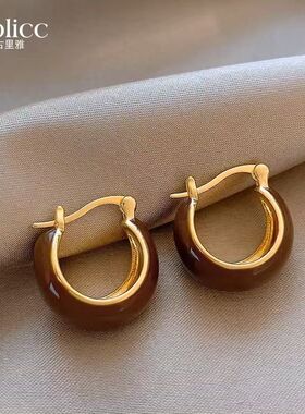 复古耳扣2024新款爆款时尚气质耳环女小众独特轻奢高级感耳圈耳饰