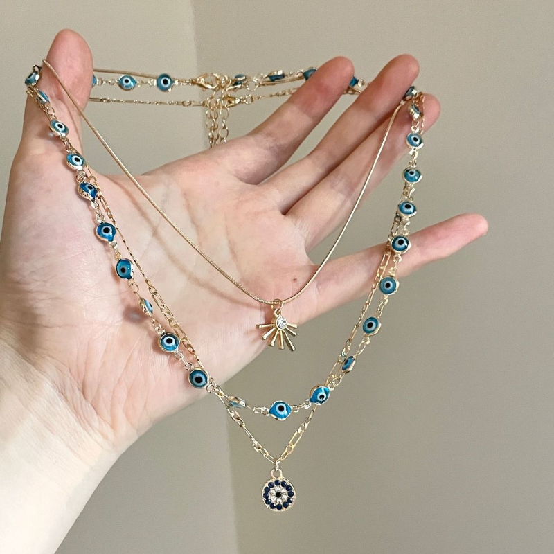 Vintage古着 Let go of the devil's eye项链