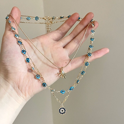 Vintage古着 Let go of the devil's eye项链