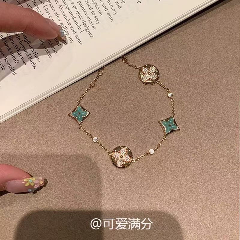 【夏日薄荷】薄荷曼波锆石闪钻手链轻奢气质中古小香风手饰