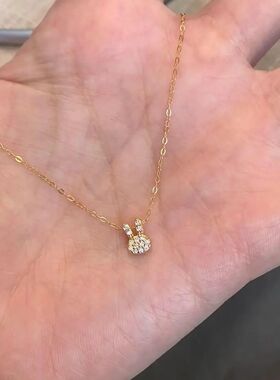 韩系小兔子项链女轻奢小众ins气质高级吊坠锁骨链送女友礼物