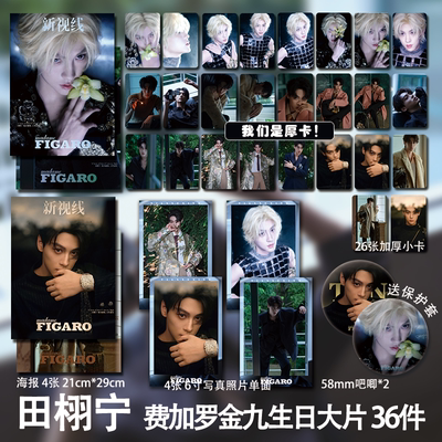 田栩宁周边费加罗加厚小卡海报高清照片明星同款自印学生礼物应援