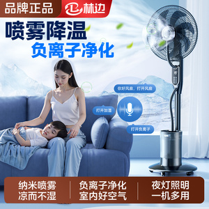 喷雾落地扇大风力遥控智能空调扇