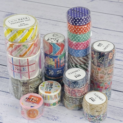 日本MT和纸胶带AW秋冬限定款tiger波点斜纹手帐素材拼贴