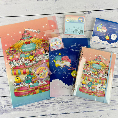日本sunstar三丽鸥双子星cojicoji联名便签本文件夹贴纸