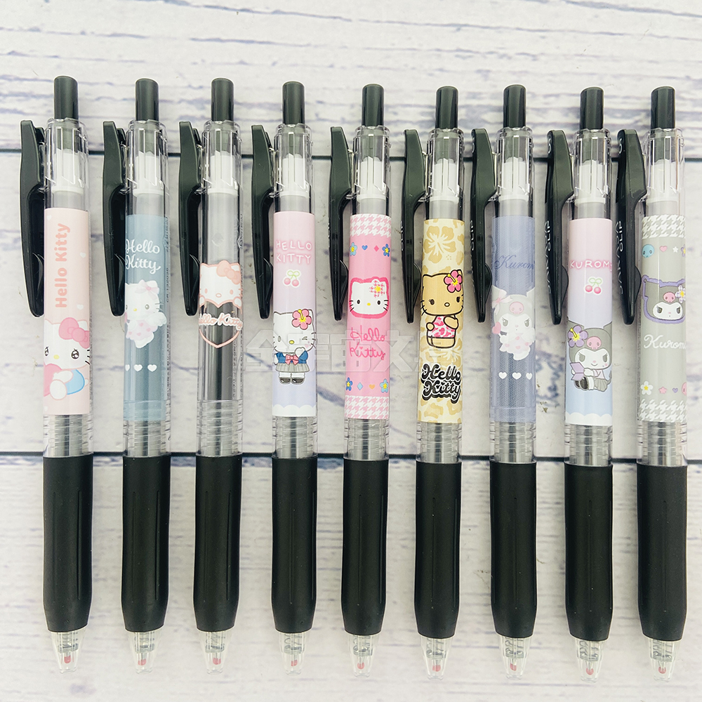 日本crux三丽鸥zebra斑马库洛米黑皮kittyJJ15黑色水笔中性笔